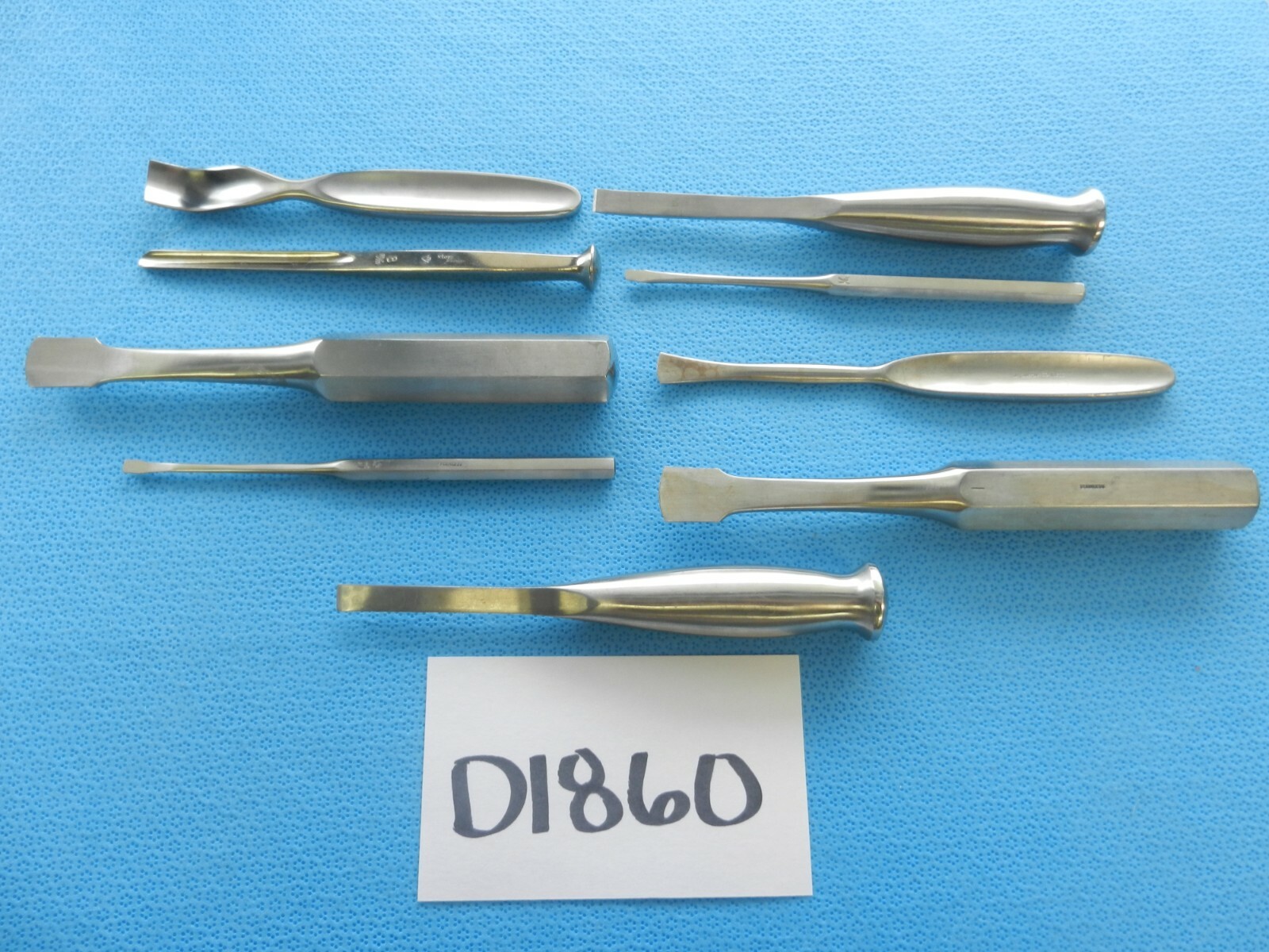 D1860 V. Mueller Codman Zimmer Surgical Elevators Gouges & Chisels