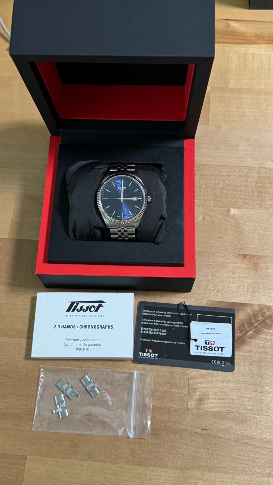 Tissot Ballade 40mm Blue Dial Quartz T156.410.11.041.00 Full Set Box Papers