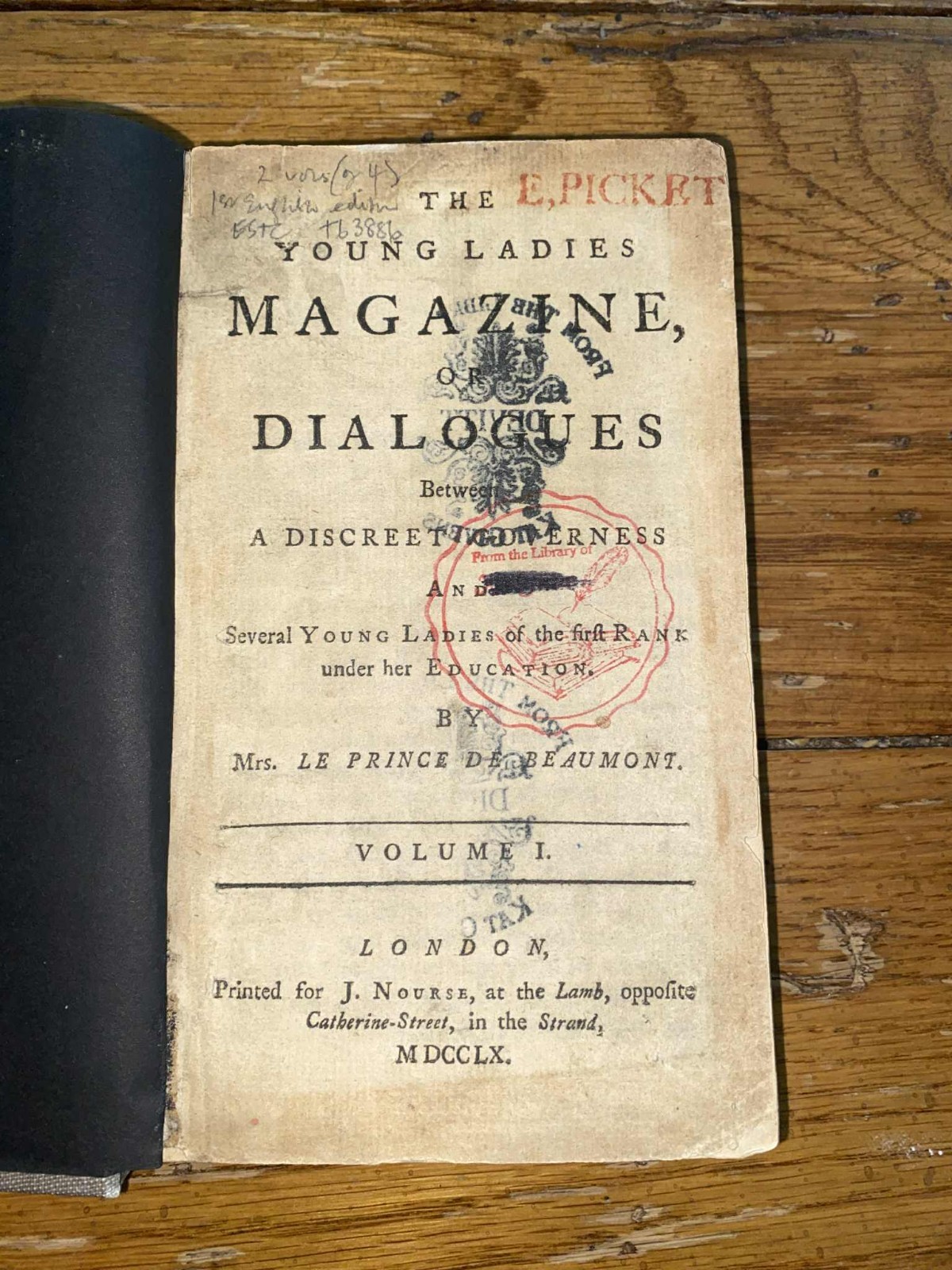 ANTIQUE 1760 - The Young Ladies Magazine, or, Dialogues Between a Discreet... ANTIQUE 1760 - The Young Ladies Magazine, or, Dialogues Between a Discreet...