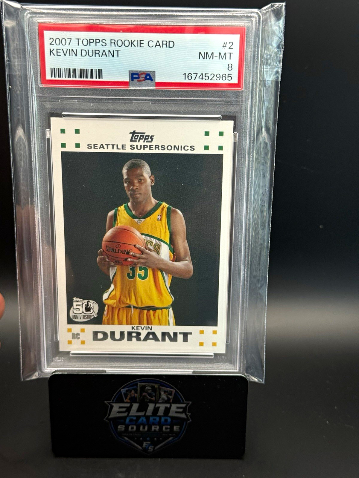 Topps 2007-08 Kevin Durant Rookie Retail Factory Set White Parallel #2 Sonics