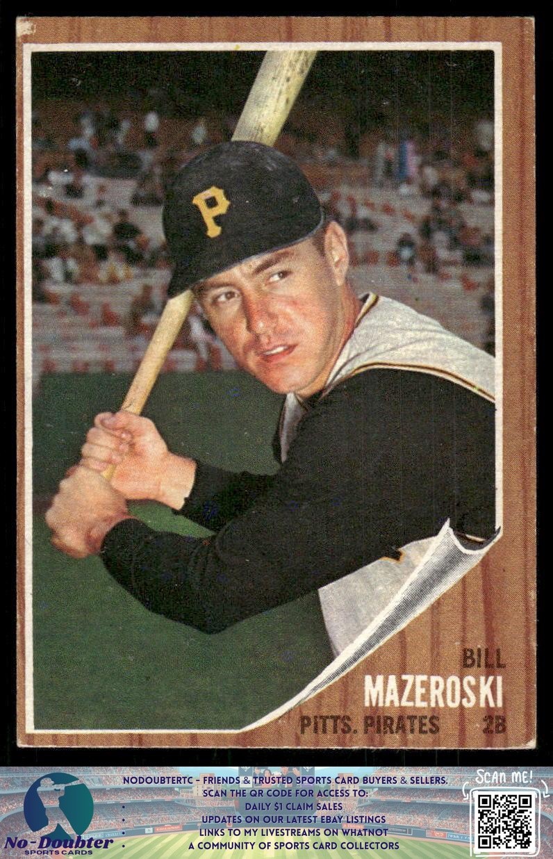1962 Topps #353 Bill Mazeroski 6.2N