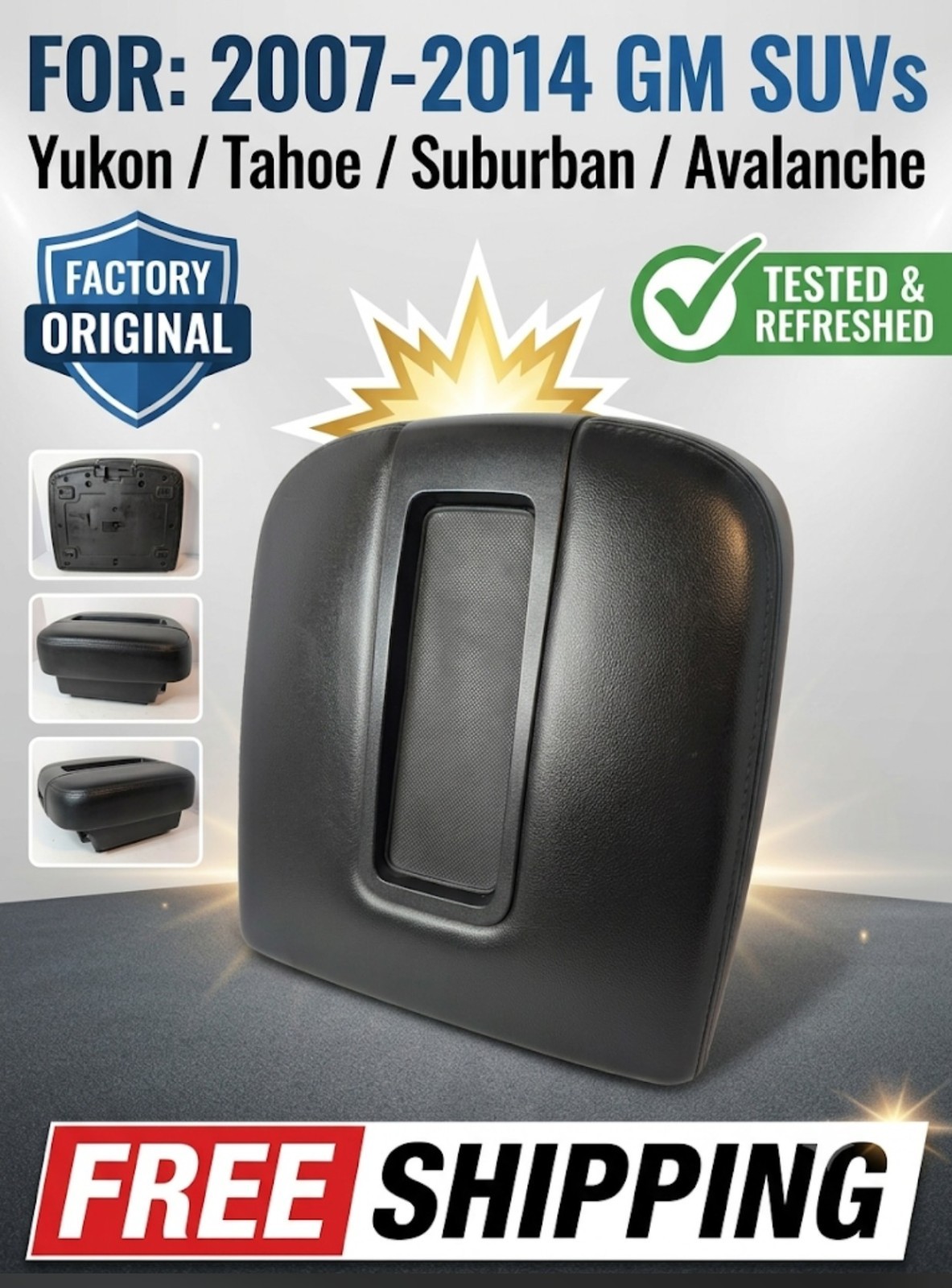 OEM✅2007-2014 Chevrolet Yukon/Tahoe/Suburban/Avalanche Center Console Lid 