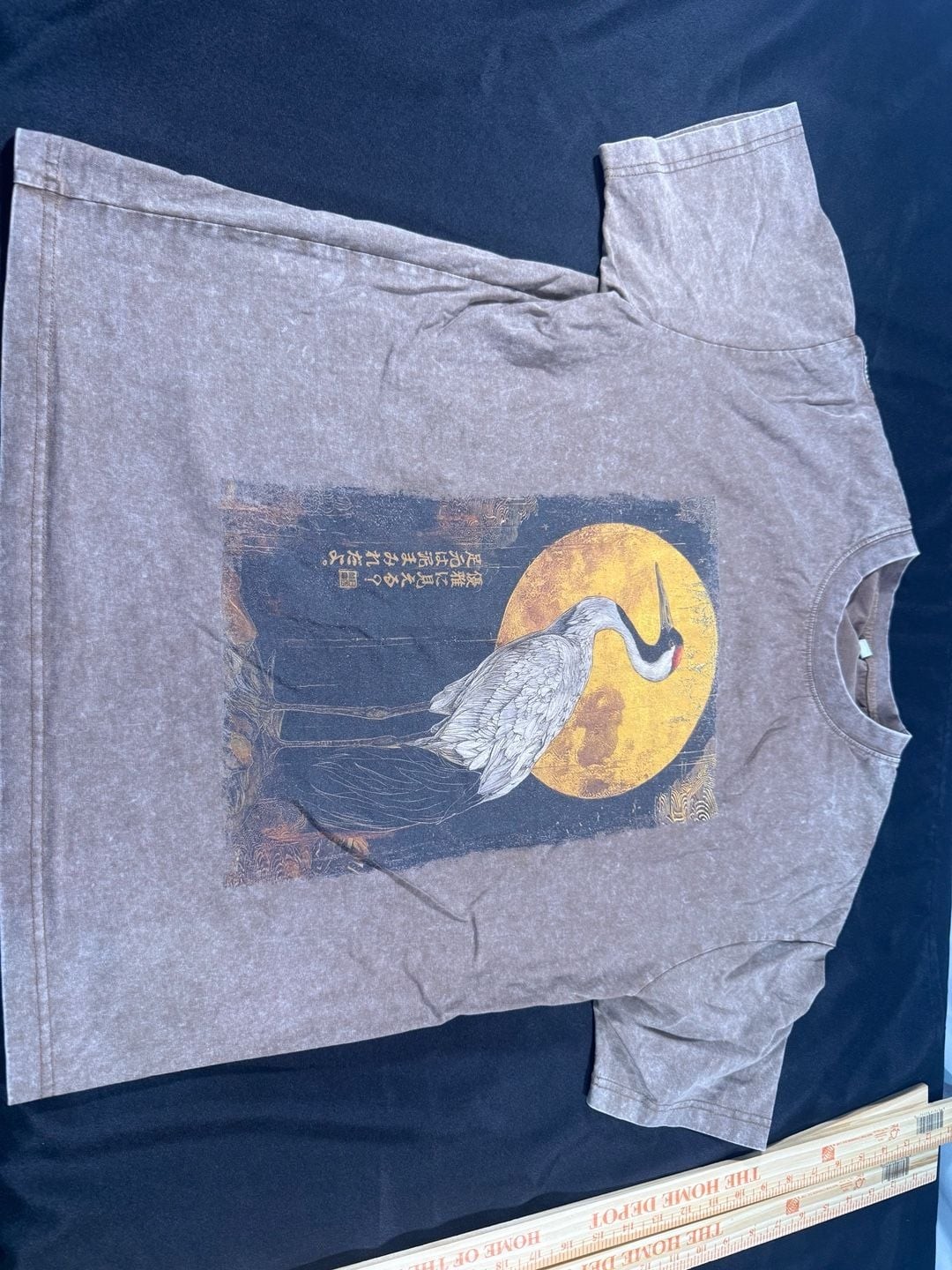 Red Crowned Crane Japanese Crane Shirt Elegant Japanese Red Crowned Crane Graphi