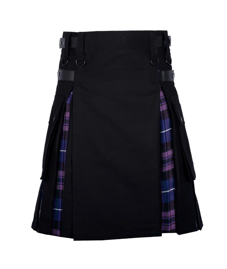 Highland Redstone Women\'s Hybrid Utility Kilt Black Purple Size 10 Scotland NWT Highland Redstone Women\'s Hybrid Utility Kilt Black Purple Size 10 Scotland NWT