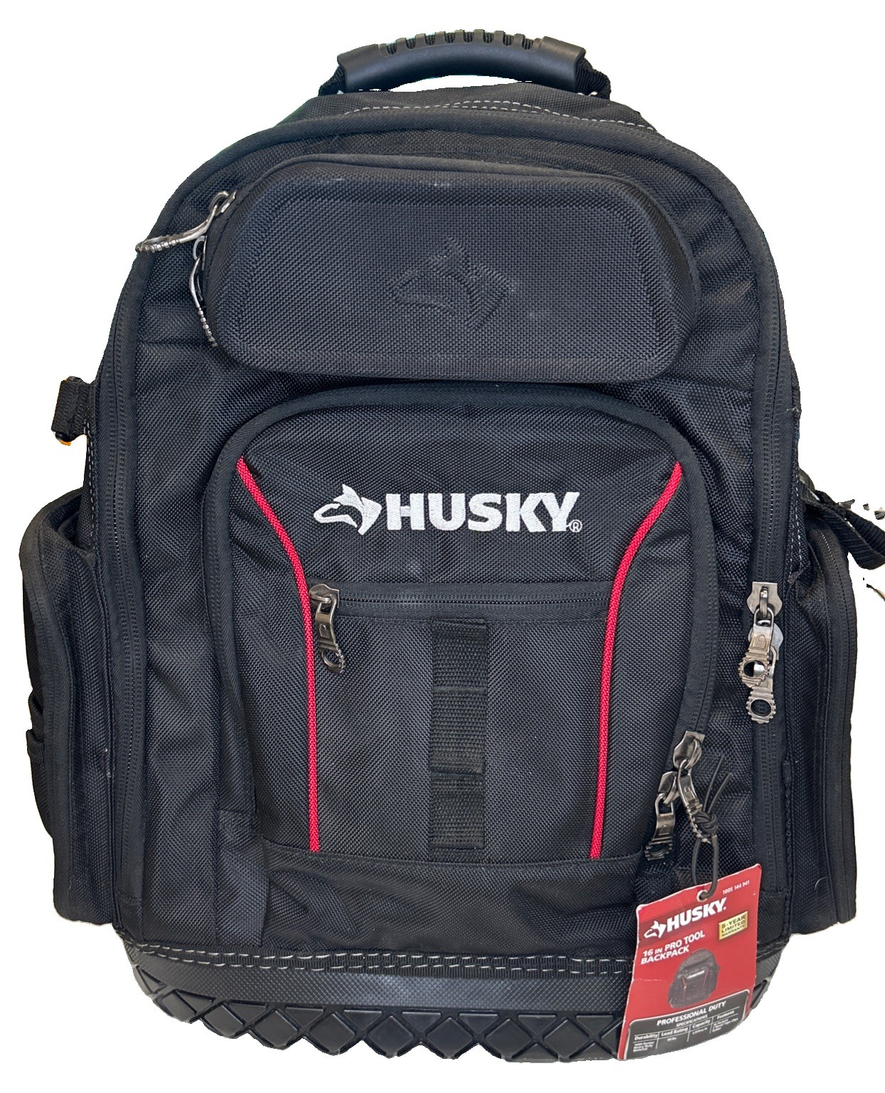 Husky 16-inch Pro Tool Backpack with Tags Husky 16-inch Pro Tool Backpack with Tags