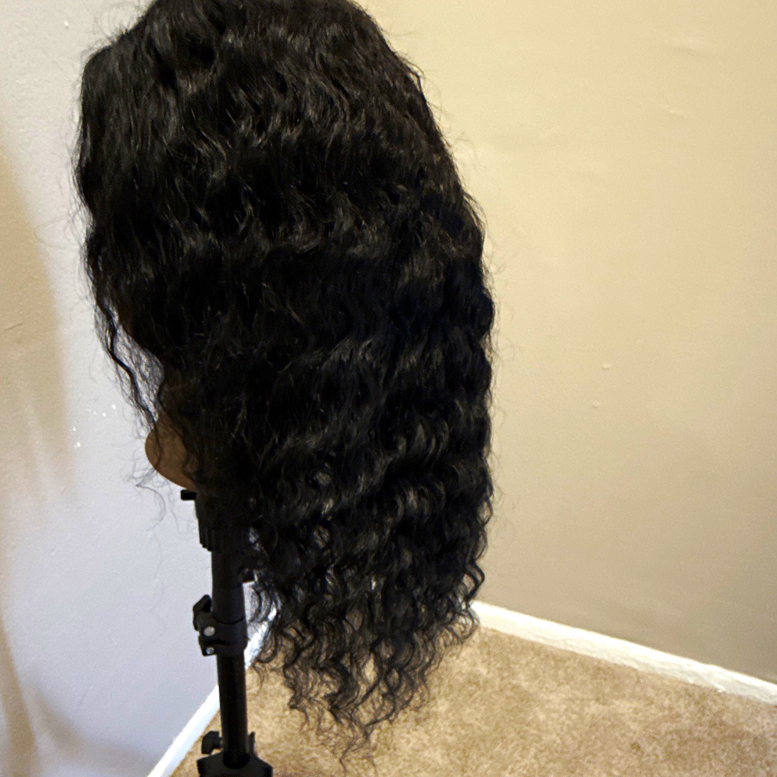 Black Curly Lace Front Glueless Wig 11-20 in One Size Womens Black Curly Lace Front Glueless Wig 11-20 in One Size Womens