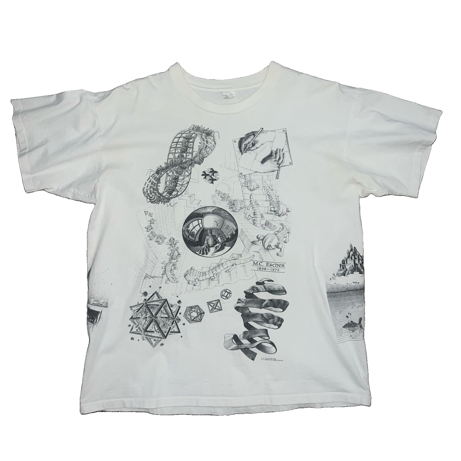 Vintage MC Escher Art Shirt Original 90s Andazia XL