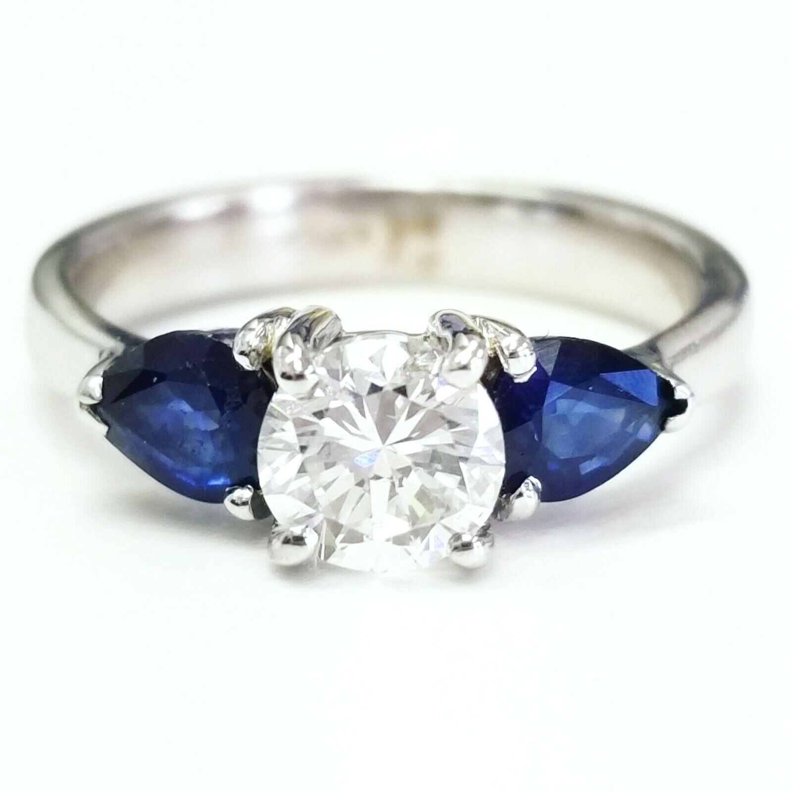 1.5CT Diamond Ring 18K White Gold GIA Certified Natural Round Cut Brilliant 