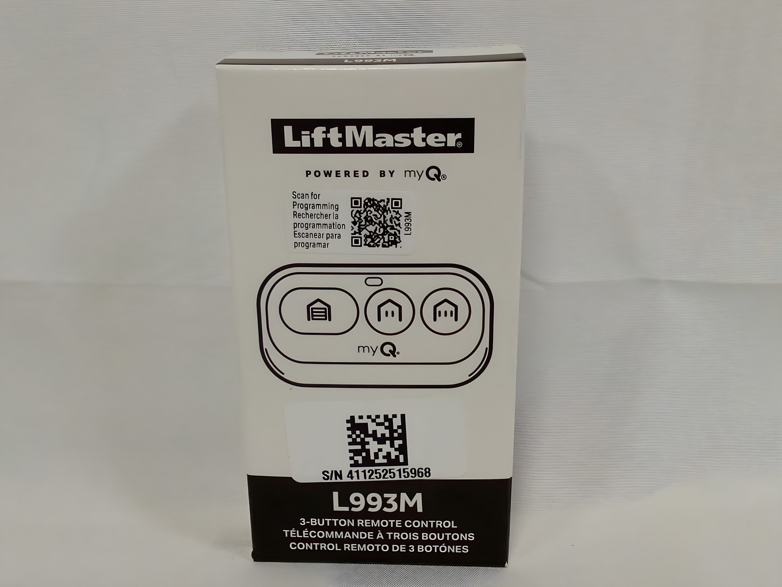 LiftMaster L993M myQ 3-Button Garage Door/Gate Opener Remote Control Transmitter