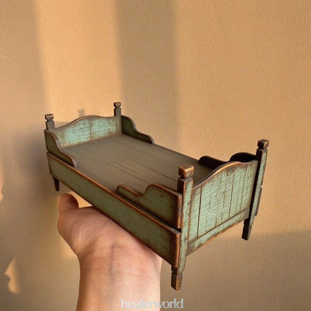 Royal European Bed Dollhouse Miniature Furniture Castle 1/12 Scale Unfinished