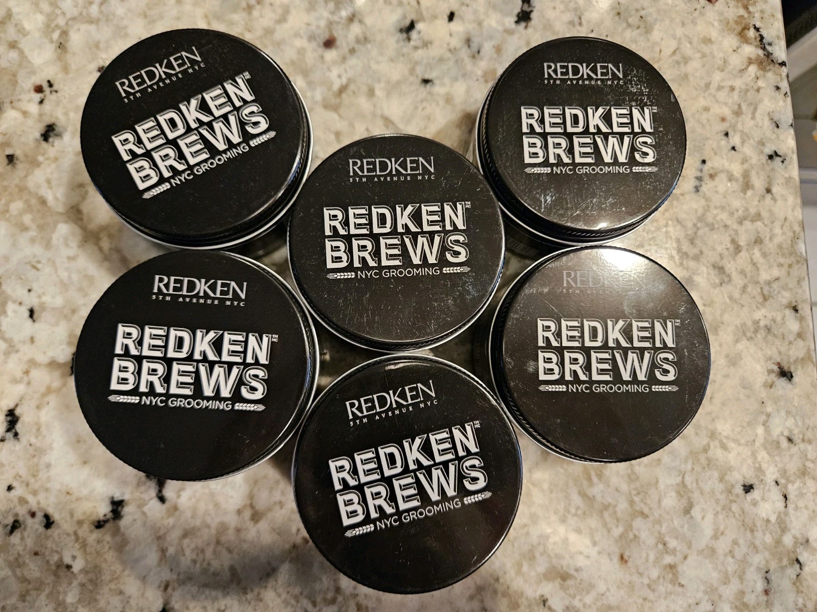 6 Redken Brews Men\'s Hair Thickening Pomade Mild Control 3.4 oz 100 ml 