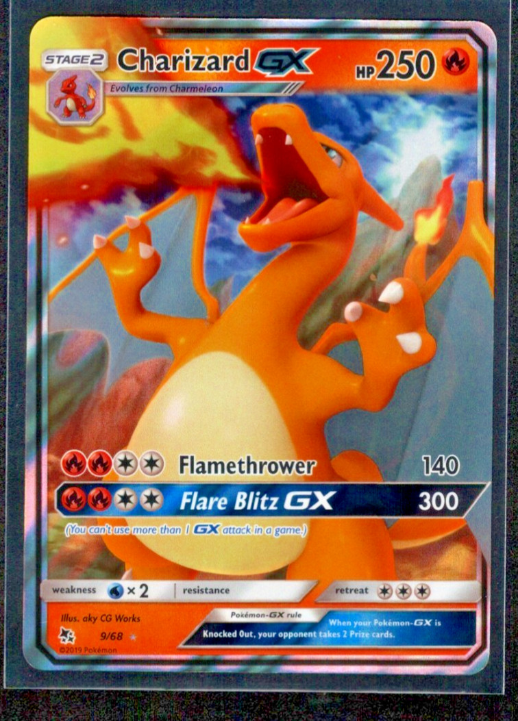Charizard GX 9/68 Hidden Fates Holo Nm-