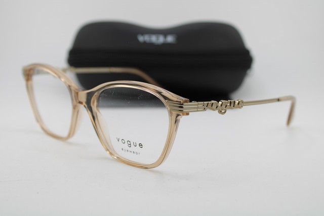 NEW VOGUE VO 5461 2826 CLEAR BROWN GUNMETAL AUTHENTIC EYEGLASSES 53-17