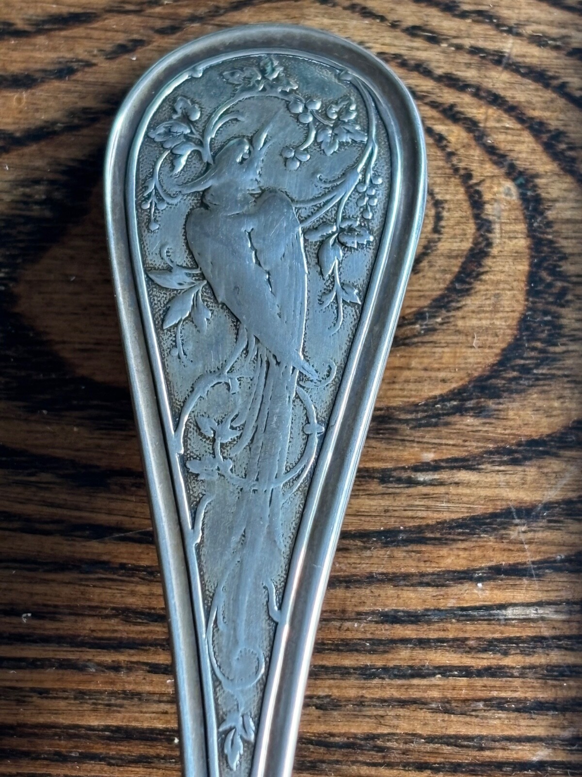 John Wendt Bird Tiffany Audubon 1870s sterling silver Serving Table Spoon 8.5” John Wendt Bird Tiffany Audubon 1870s sterling silver Serving Table Spoon 8.5”