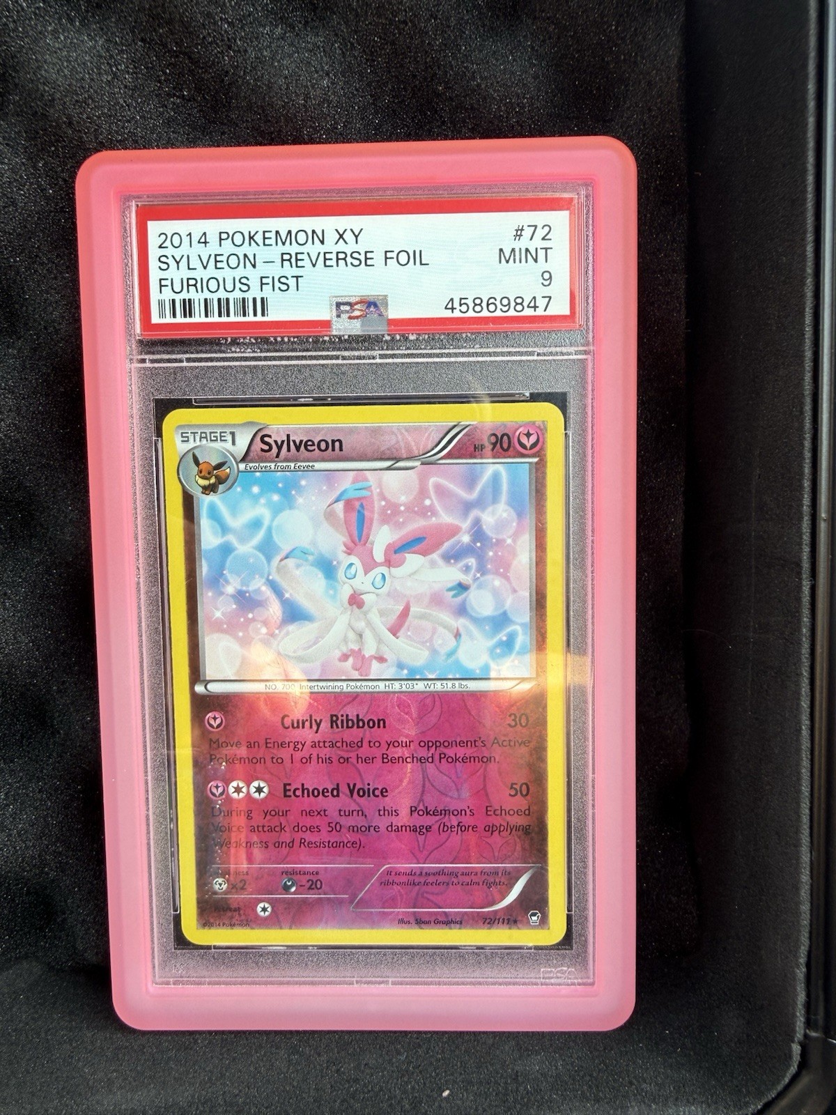 Sylveon 72/111 XY Furious Fists Reverse Holo 2014 PSA 9 POP 11