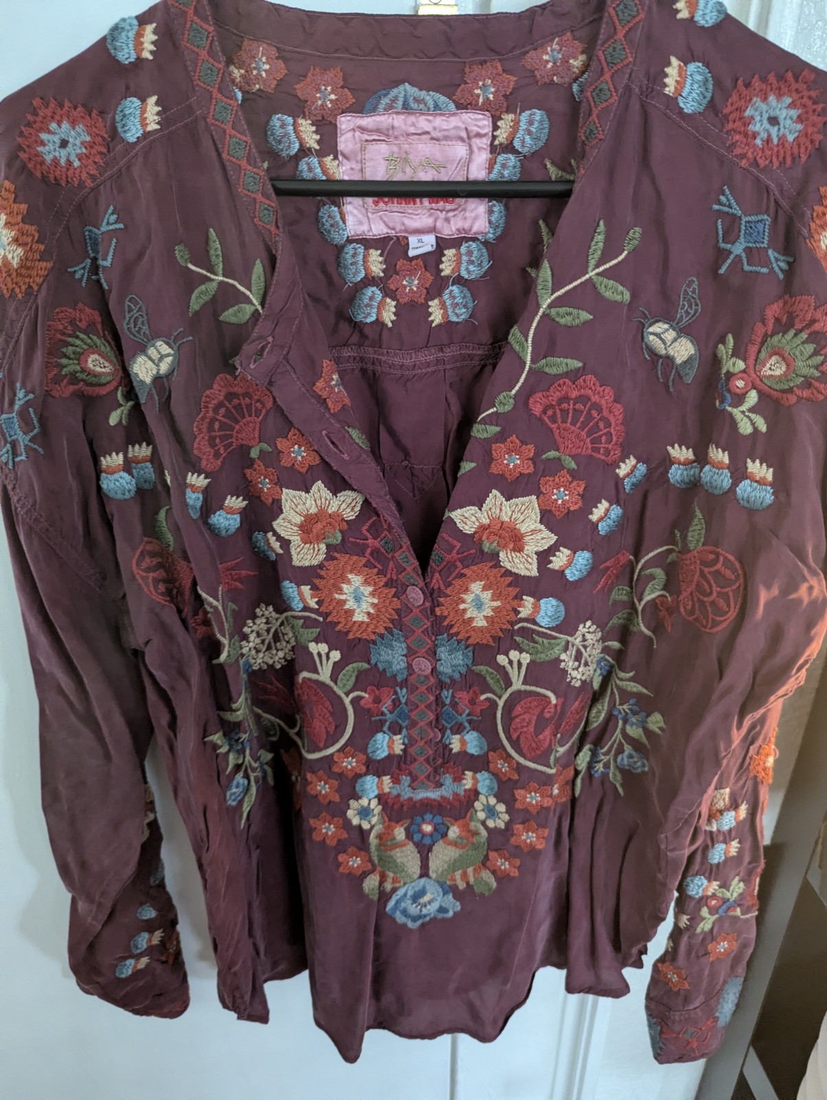 Johnny Was Women\'s Floral Print with Embroidery XL Johnny Was Women\'s Floral Print with Embroidery XL