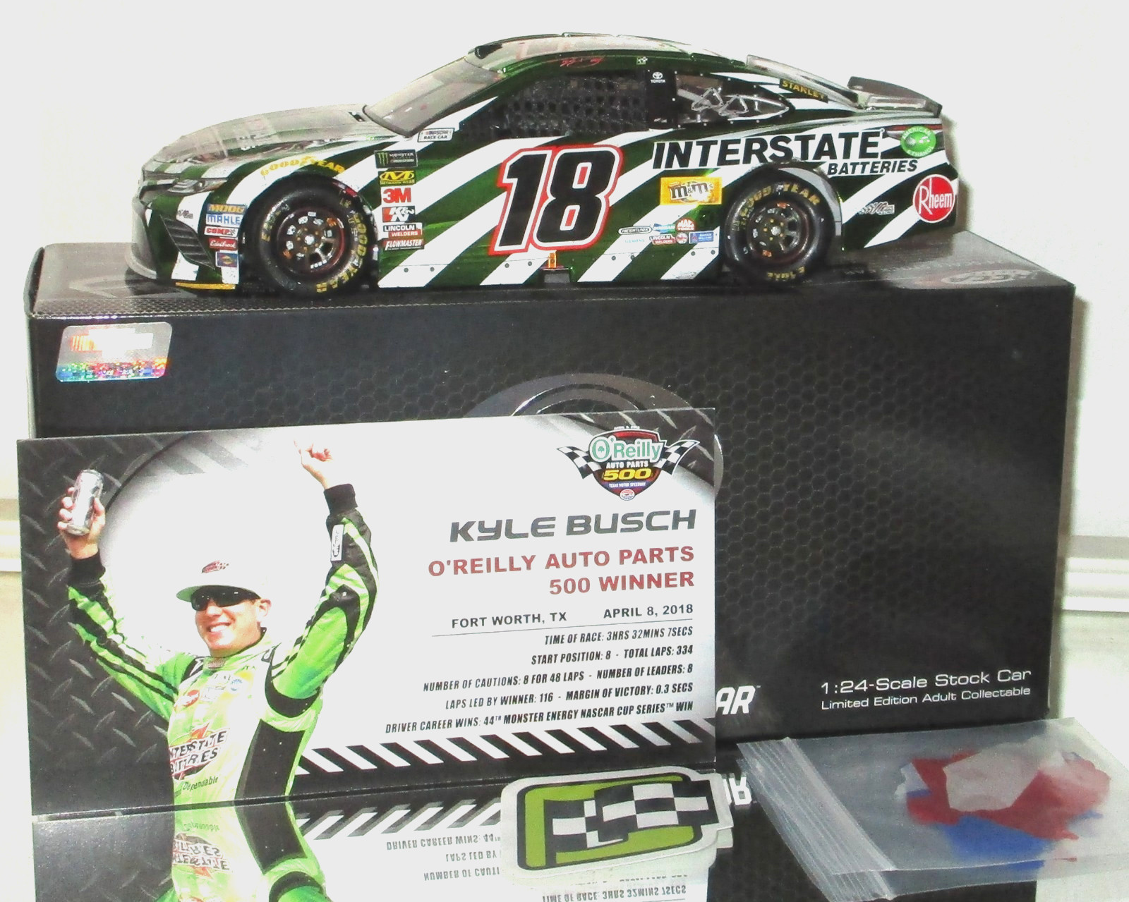 2018 KYLE BUSCH #18 INTERSTATE BATTERIES TEXAS WIN COLOR CHROME ELITE CAR#20/24 2018 KYLE BUSCH #18 INTERSTATE BATTERIES TEXAS WIN COLOR CHROME ELITE CAR#20/24