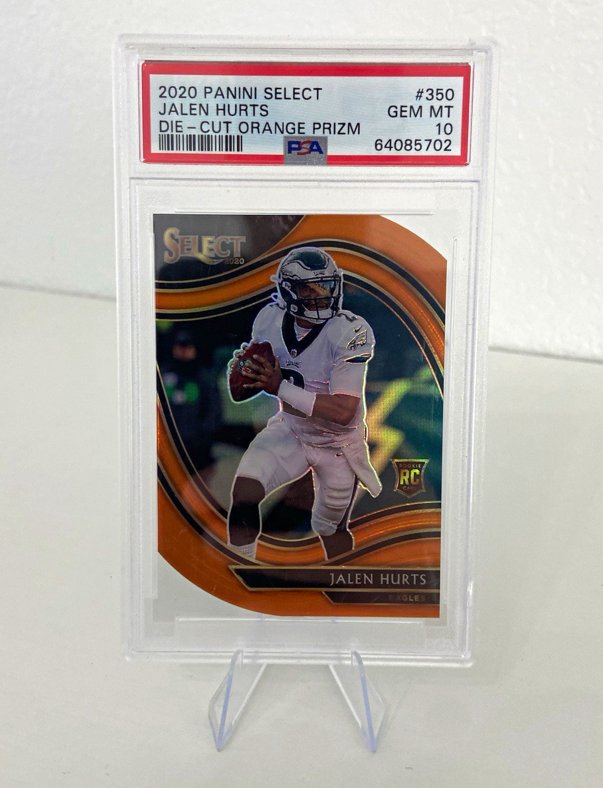 Panini Select 2020 Jalen Hurts Field Level #350 Orange Prizm Die-Cut RC PSA 10🔥 Panini Select 2020 Jalen Hurts Field Level #350 Orange Prizm Die-Cut RC PSA 10🔥