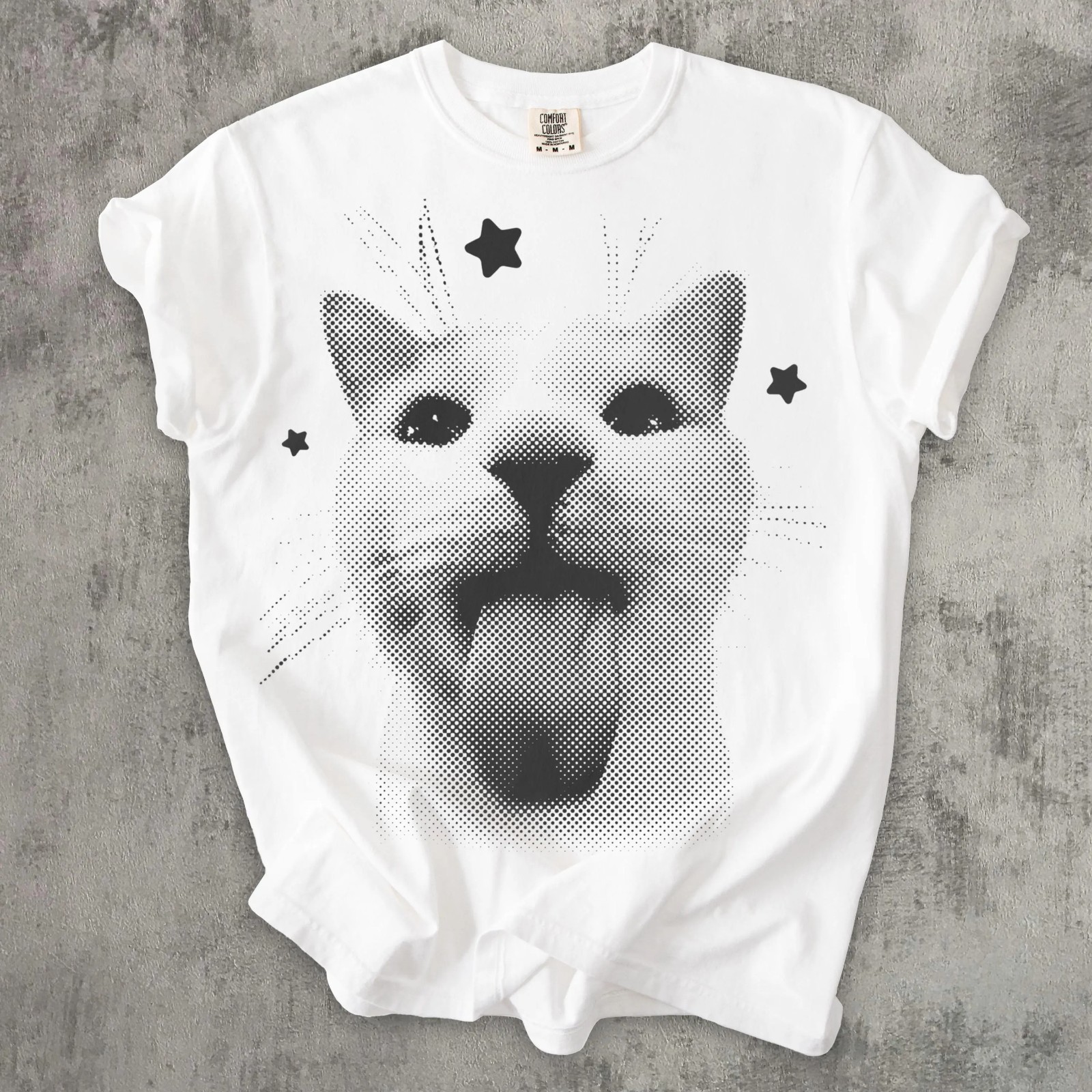 Funny Y2K Cat Shirt Silly Cats Tee 90s Retro Kitten Vintage Graphic T-Shirt