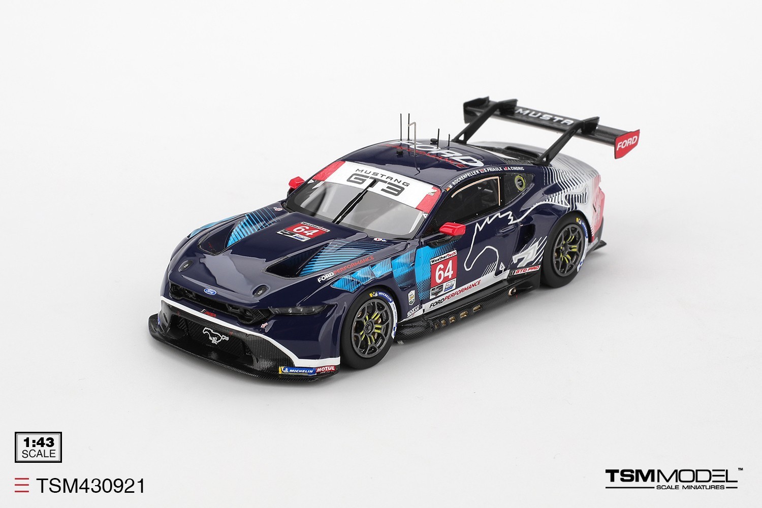 TSM430921 TSM-Model: 1/43 Ford Mustang GT3 #64 3rd PL. GTD PRO 24HR Daytona 2025