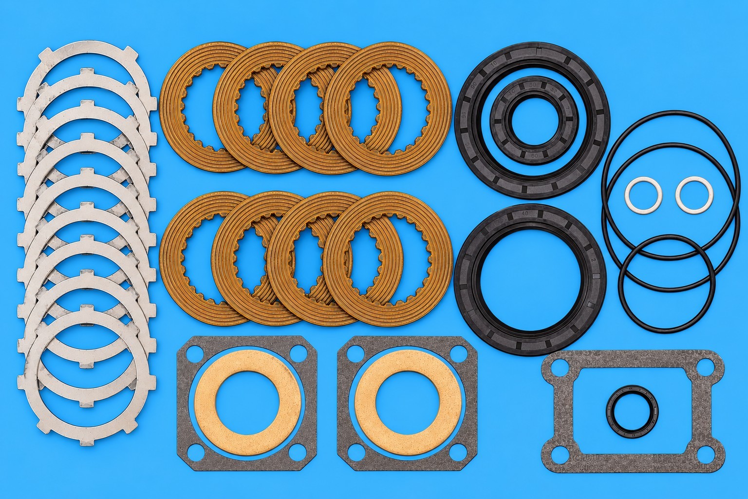 Hurth HBW150V Rebuild Kit Gaskets Seals Plates Thrust Washers 8 Bronze 8 Steel