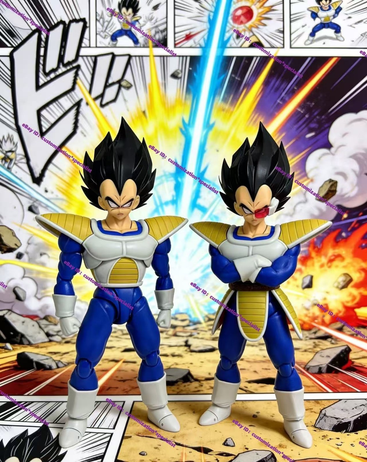 DDG-04 custom 1/12 shf 24000 vegeta 2.0 Black Hair Head Sculpture kit No Figure