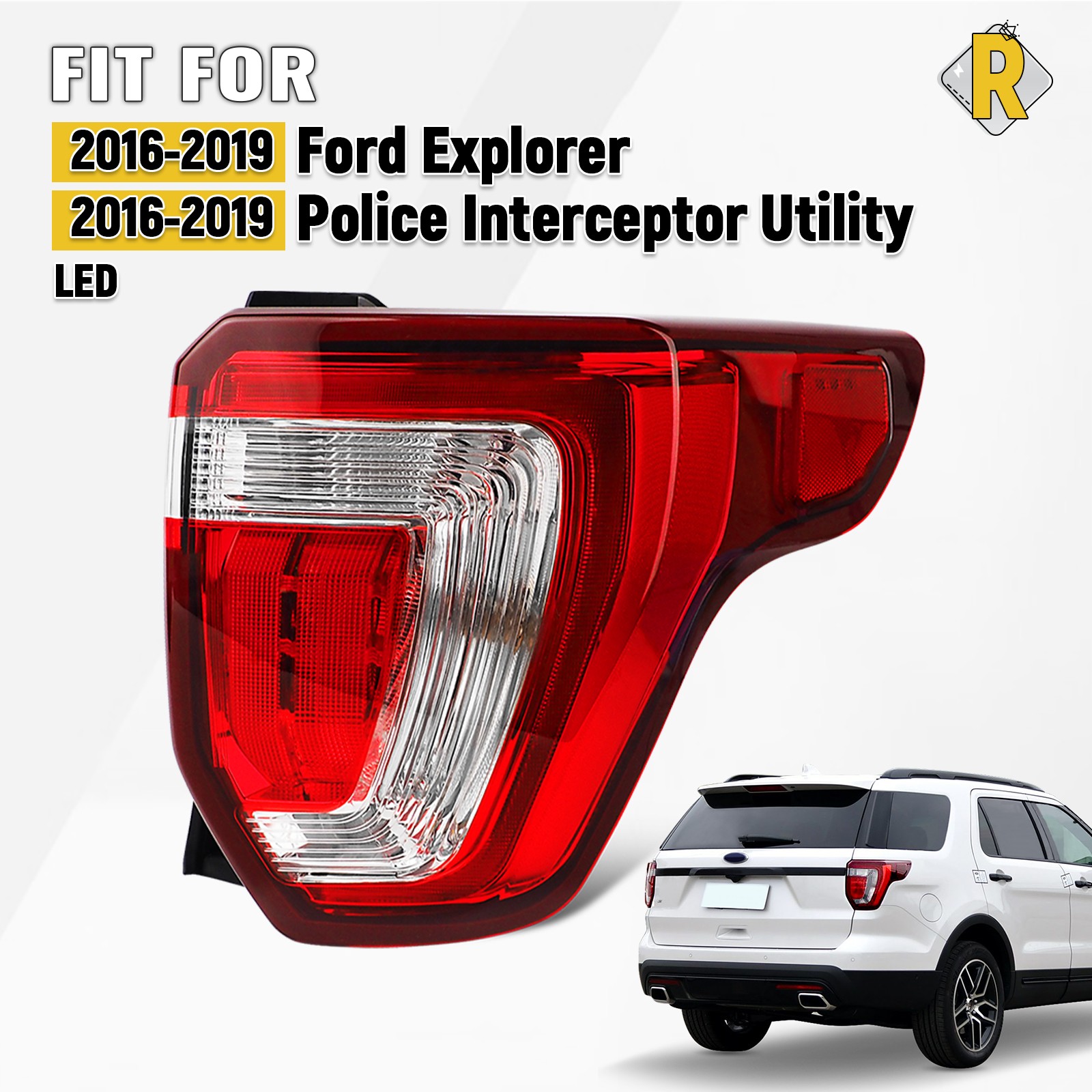For 2016-2019 Ford Explorer LED Tail Light Base Limited Platinum Right Side