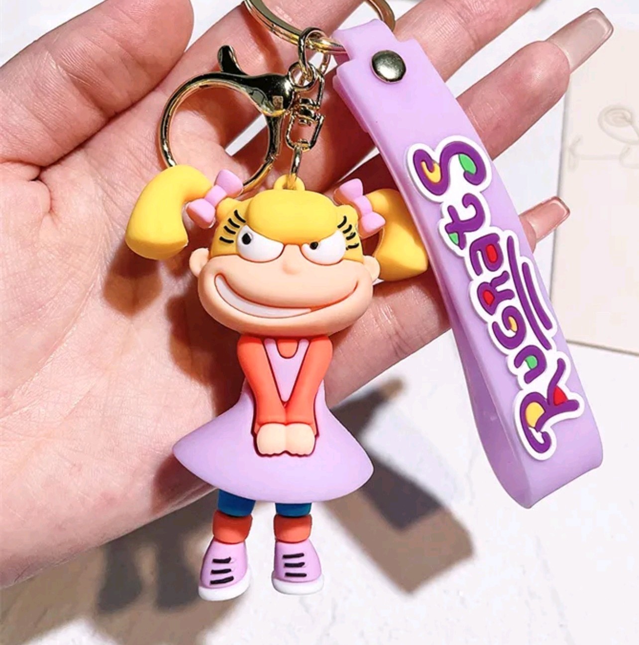 Rugrats ANGELICA PICKLES 👶 KEY CHAIN 🍼 Rugrats ANGELICA PICKLES 👶 KEY CHAIN 🍼