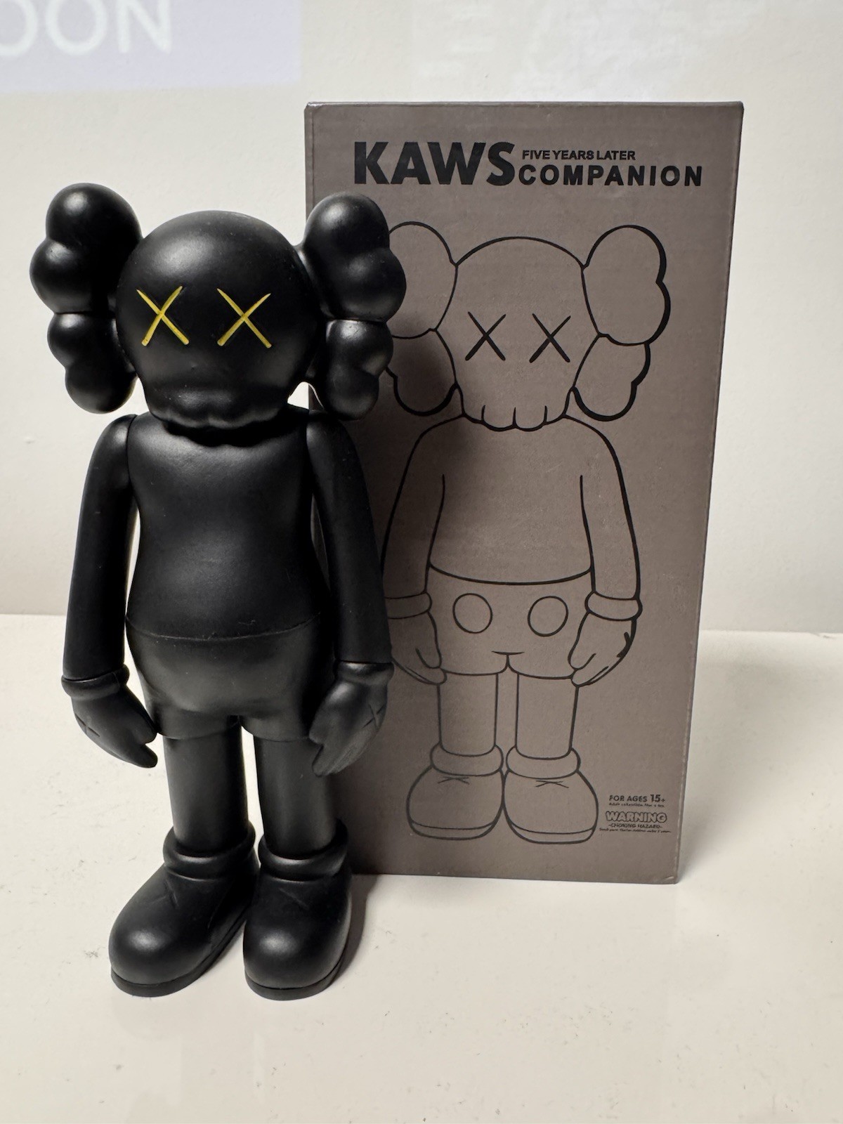 KAWS Five Years Later Companion Original Fake Figure Black 8” With Box