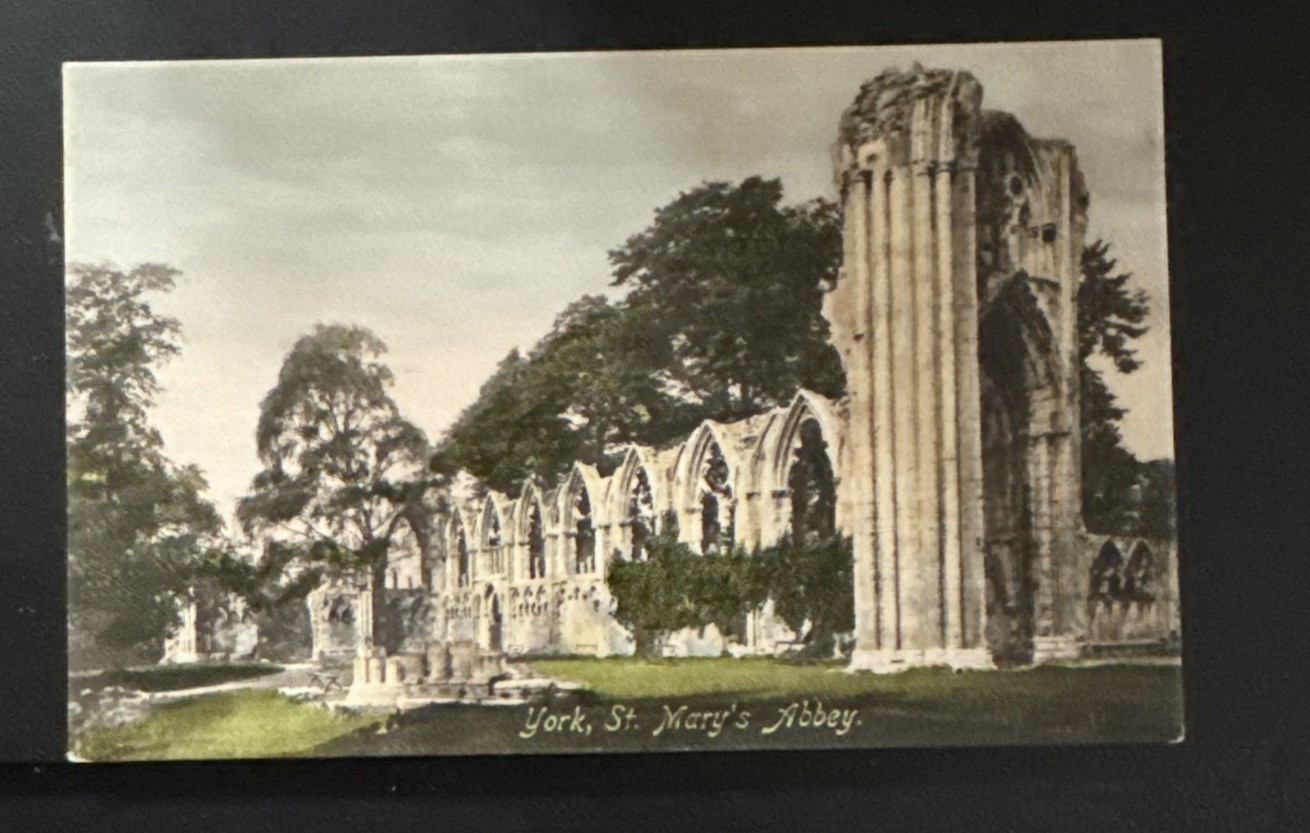 VINTAGE Postcards. York, St. Mary\'s Abbey.