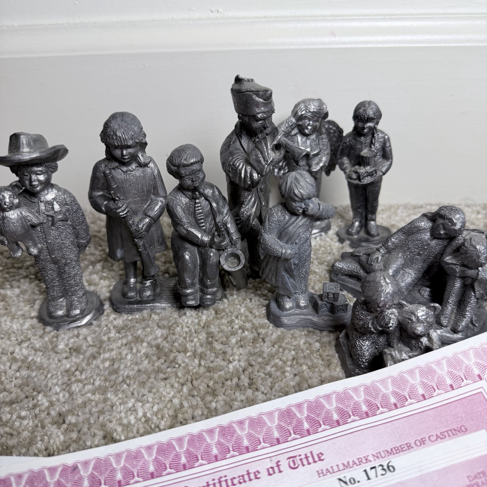 Vintage Michael Ricker Pewter Boy Child Collection