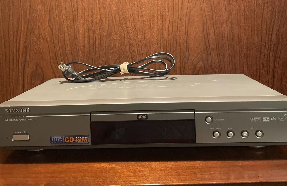 Samsung DVD-S222 CD Player DVD MP3 Phantom Surround No Remote Works Great