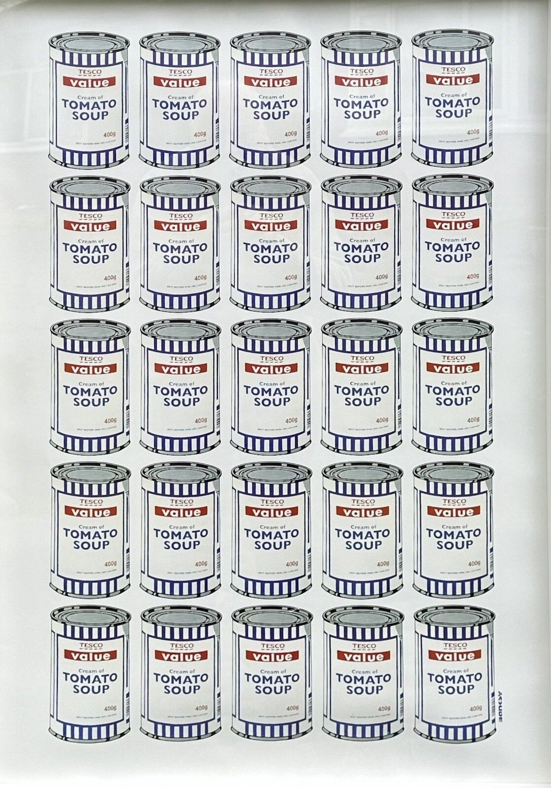 BANKSY  b.1974 - “TESCO VALUE SOUP” - LITHOGRAPH, PLATED SIGNED, FRAMED