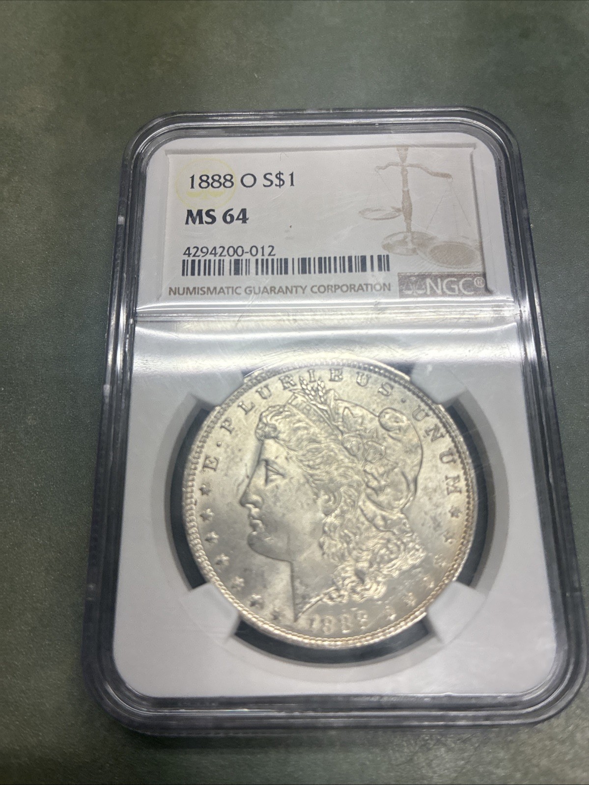 1888 O Morgan Silver Dollar $1 NGC MS 64