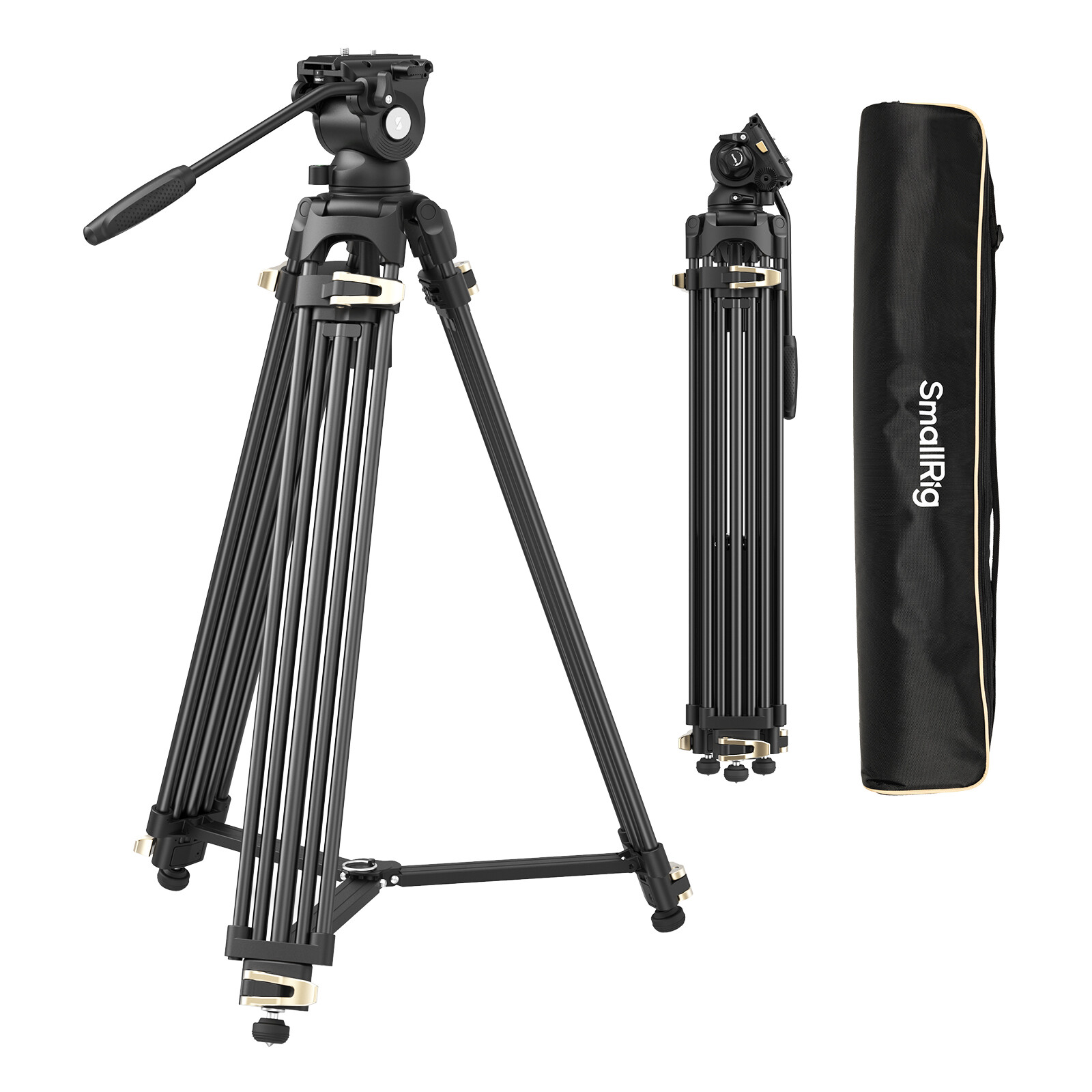 SmallRig Heavy-Duty Fluid Head Tripod Kit AD-01S 4686 SmallRig Heavy-Duty Fluid Head Tripod Kit AD-01S 4686