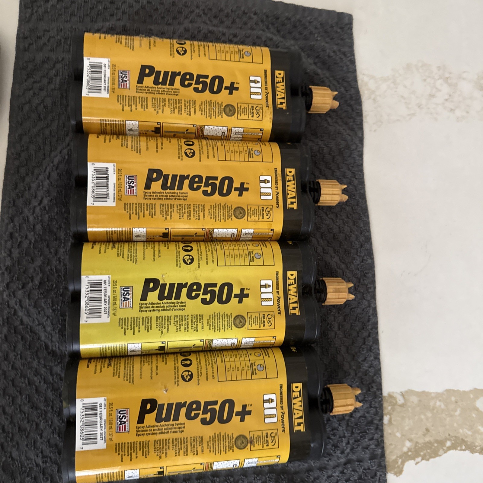 DeWalt Pure50+ Epoxy Adhesive Anchoring System 20.5 Fl Oz Exp. 2027