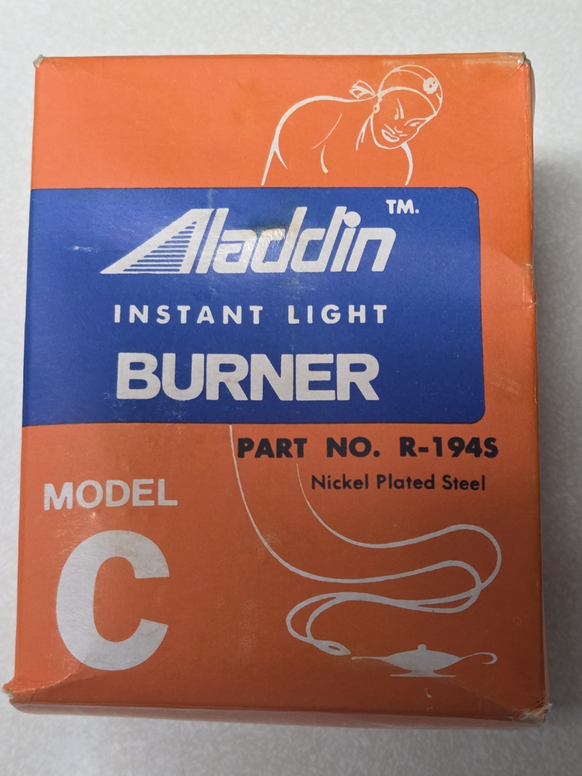Vintage Aladdin Model 23 Instant Light Burner with Wick, NOS Vintage Aladdin Model 23 Instant Light Burner with Wick, NOS