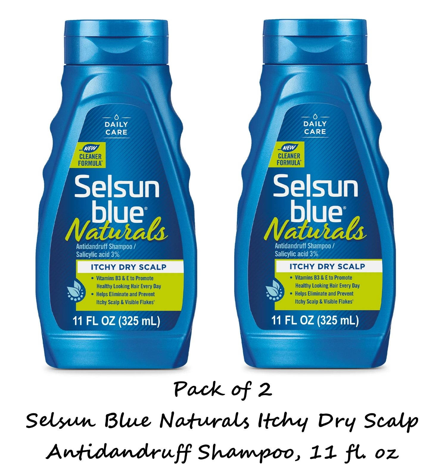 Selsun Blue Naturals Itchy Dry Scalp Antidandruff Shampoo, 11 fl. oz (2 Pack)