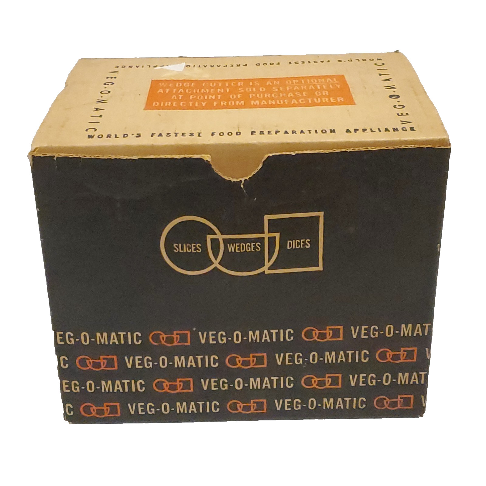 Vintage 1960s Popeil Veg-O-Matic Slices Wedges Dices Food Cutter Chopper w/ Box Vintage 1960s Popeil Veg-O-Matic Slices Wedges Dices Food Cutter Chopper w/ Box