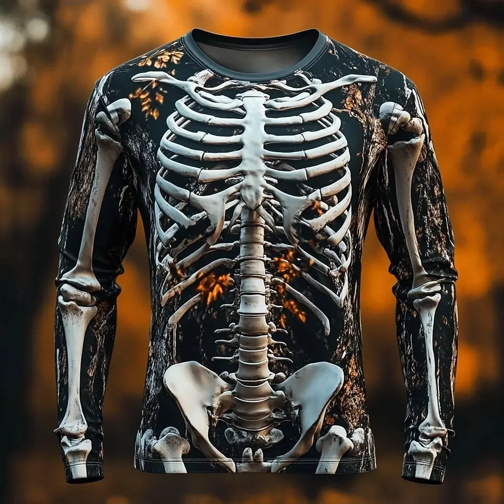 Mens Funny Skeleton Skull HALLOWEEN 3D Printed T-Shirt Cosplay Costume party Mens Funny Skeleton Skull HALLOWEEN 3D Printed T-Shirt Cosplay Costume party