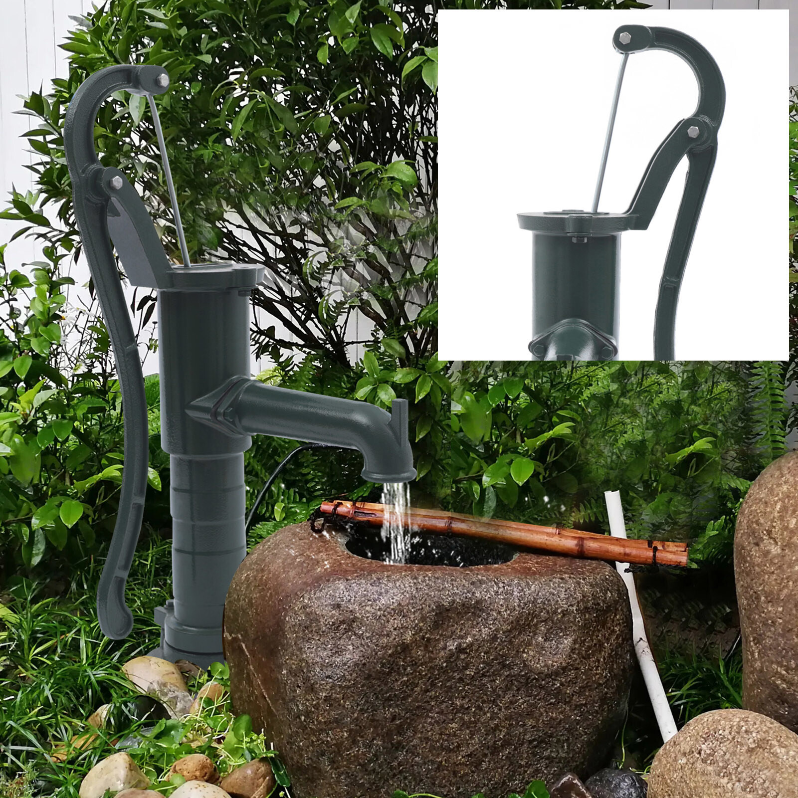 Manual Deep Well Hand Pump Kit – Emergency Backup Water Iron Handheld Press NEW