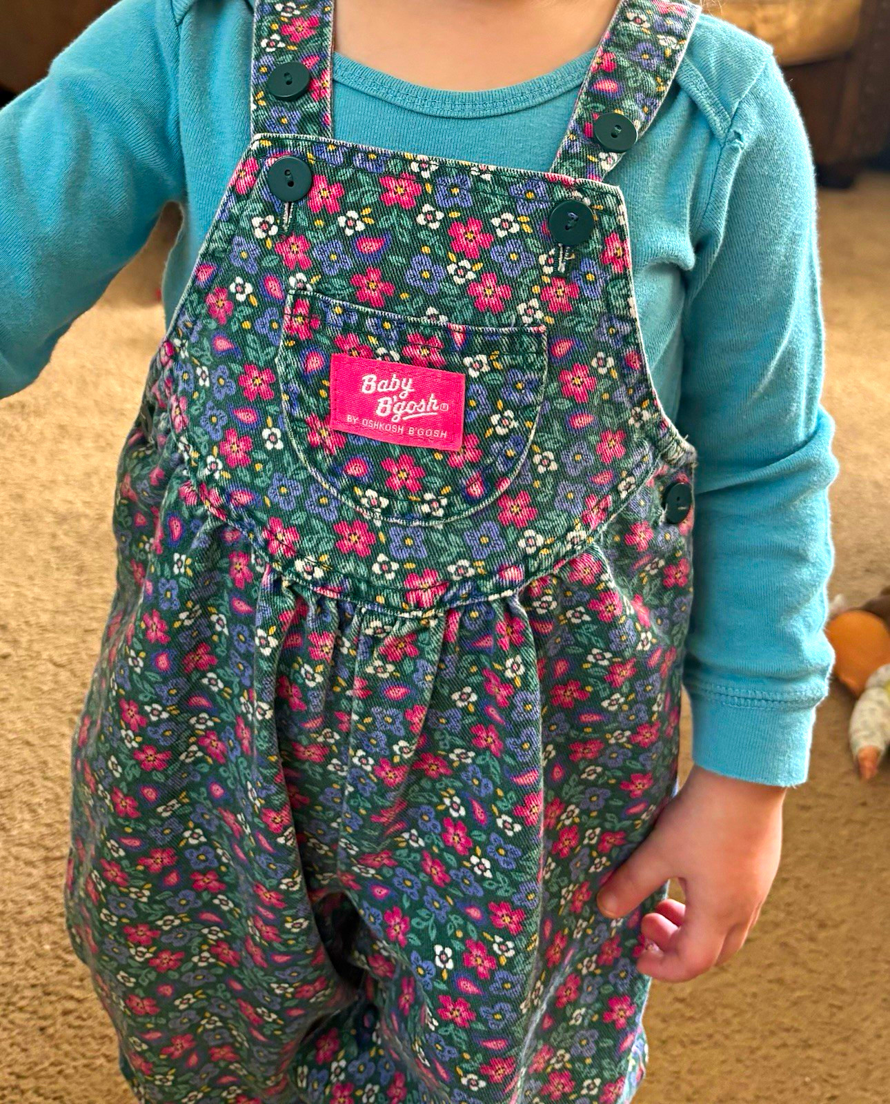 90s Vintage Baby B\'gosh Floral Denim Overall 90s Vintage Baby B\'gosh Floral Denim Overall