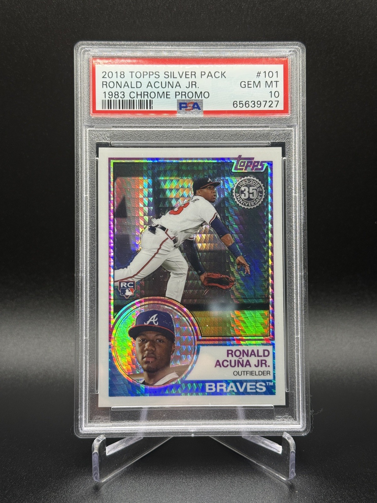 RONALD ACUNA JR 2018 Topps Silver Pack 1983 Chrome Promo Rookie RC PSA 10
