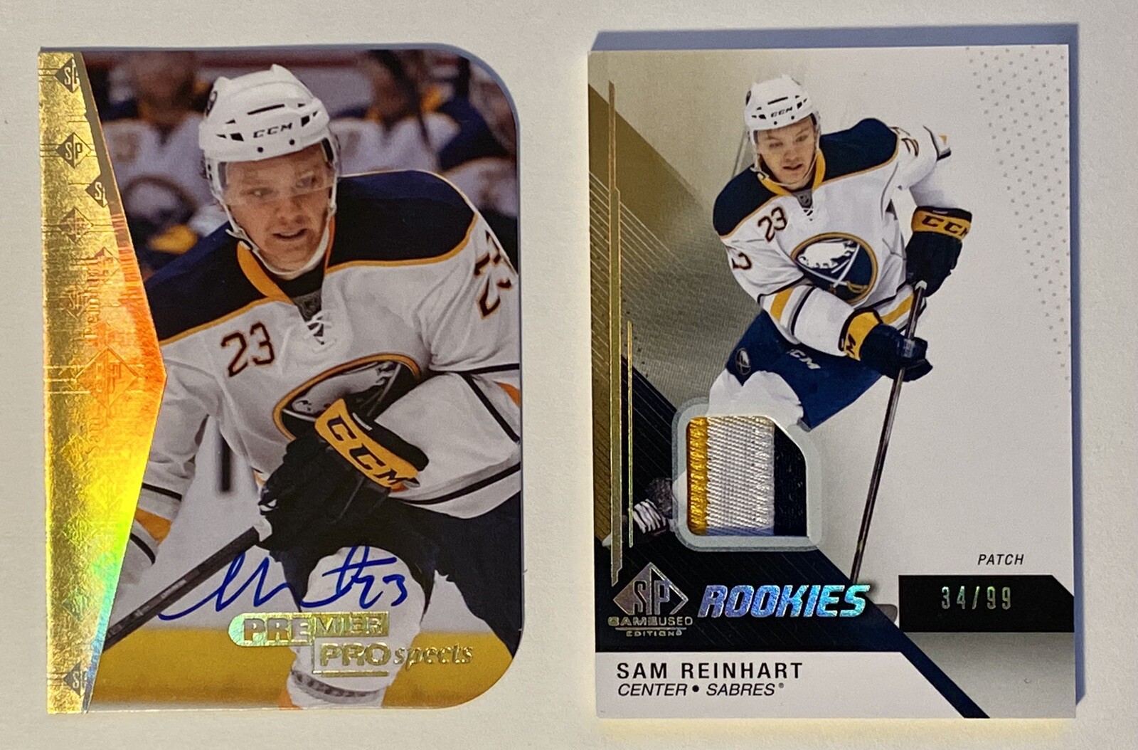 Sam Reinhart Auto SP Authentic Retro Rookie & SPGU Rookie Multi Color Patch