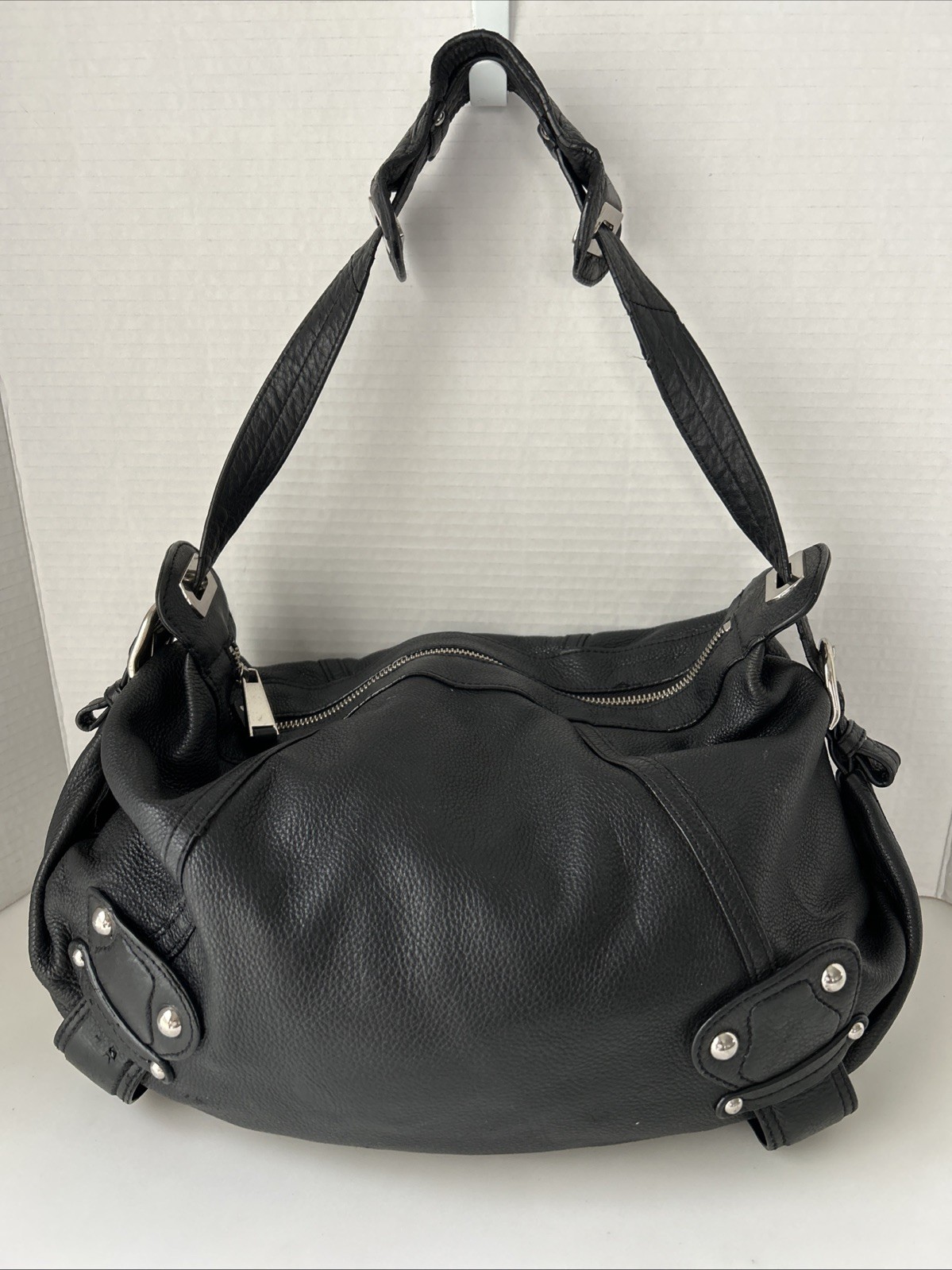 PELLE Studio Genuine Leather Shoulder Back Purse Color Black
