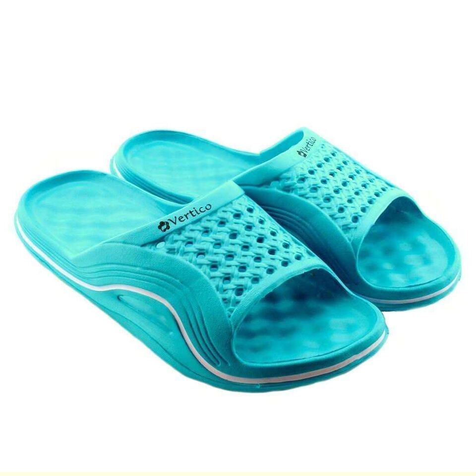 Women\'s Vertico Comfort Slide Turquoise House Sandal | Shower Beach & Home Shoe