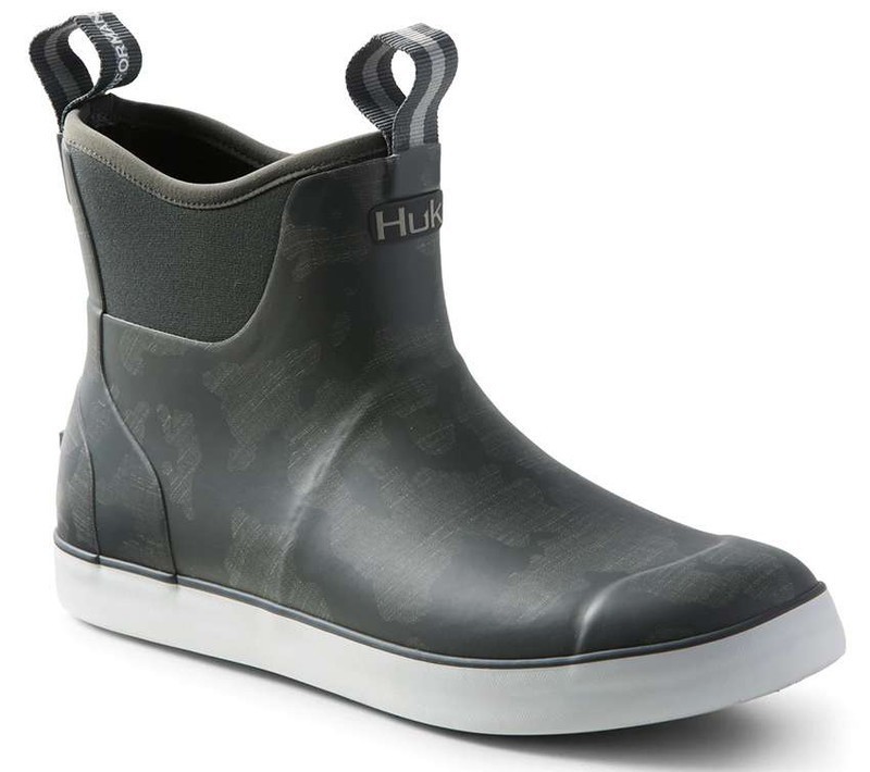 HUK Men's Rogue Wave Rubber WP Ankle Deck Fishing Boot Volcanic Ash Size 7,8,9