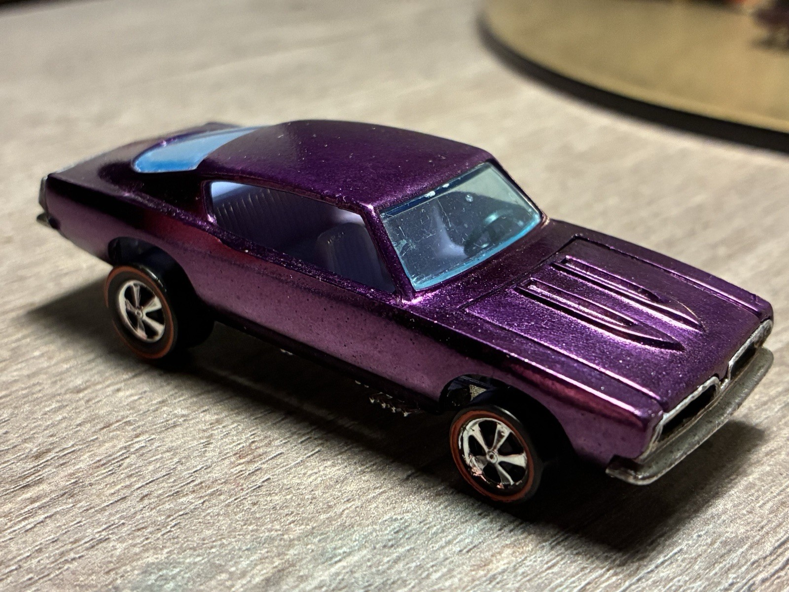 Vintage Hot Wheels Redline Custom Barracuda Purple Restored