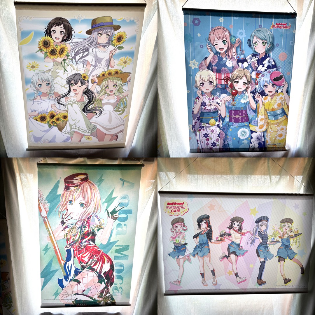 BanG Dream Girls Band Party Tapestry Set of 4 Anime Wall Scroll Japan BanG Dream Girls Band Party Tapestry Set of 4 Anime Wall Scroll Japan