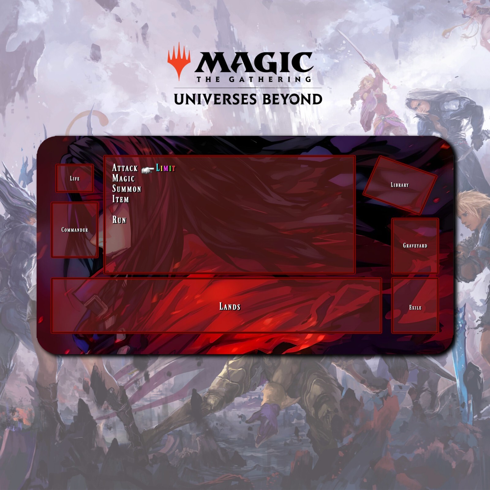 Playmat Vincent Valentine v2 - Magic The Gathering x Final Fantasy